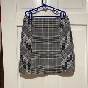 Classic Gray Plaid Mini Skirt